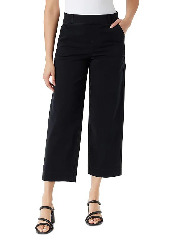 women's chino pants -Shape Effect Womens Twill High Rise Cropped Pants