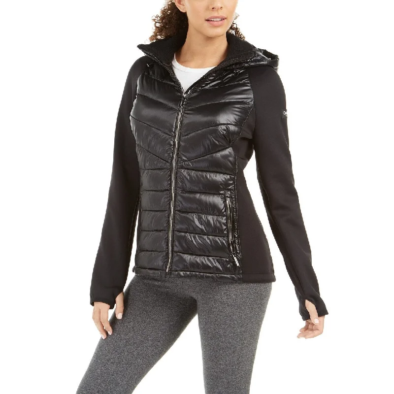 stylish jackets for women -Calvin Klein Women's Performance Quilted Jacket Black Size 2 Extra Large - XX-Large