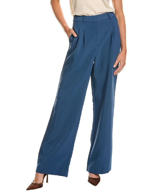 women's wide leg trousers -Alexia Admor Elia Pleated Wide Leg Pant