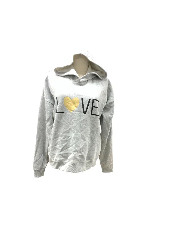 faux suede coats for women -Marled Jr Love Hoodie Gray L