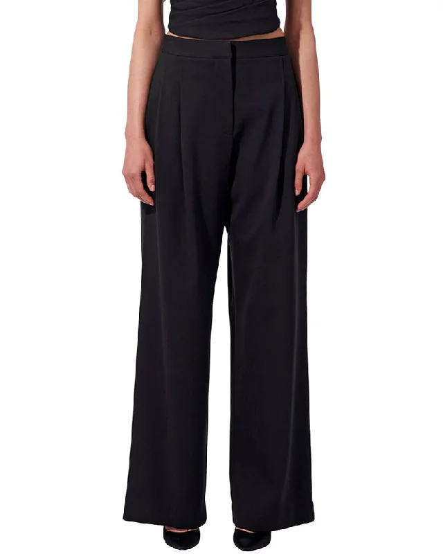 women's harem pants -Carolina Herrera Wide Legged Front Wool-Blend Playsuit