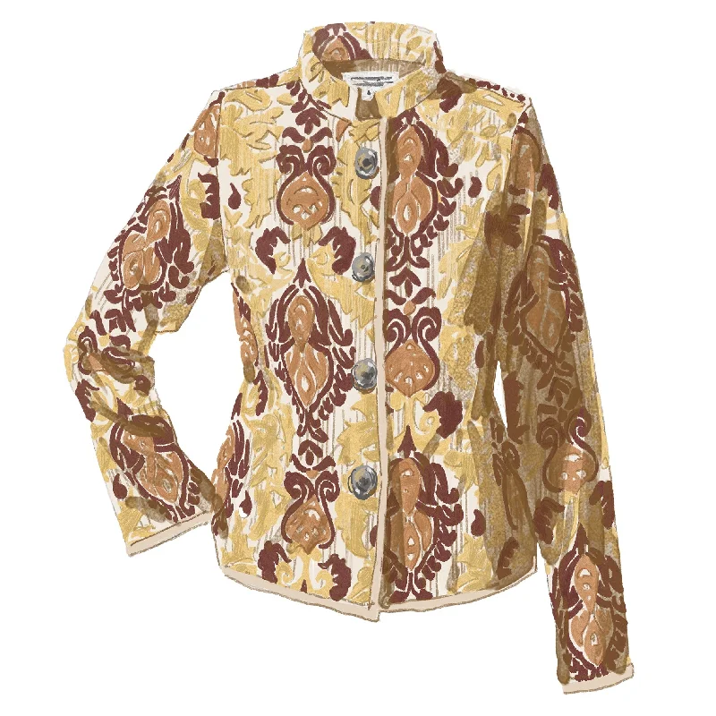 women's winter coats -Jacquard Tapestry Jacket