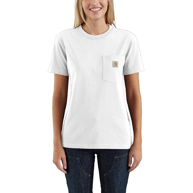 women's long sleeve blouse -Carhartt Women's Short Sleeve Pocket T-Shirt_White