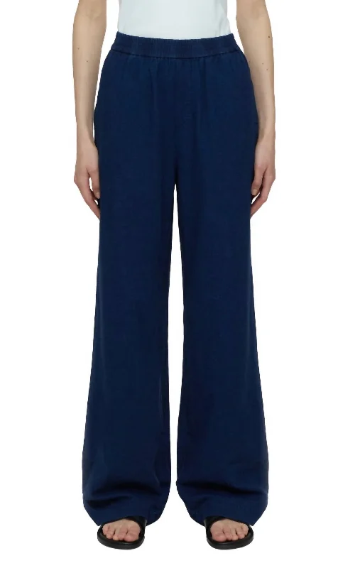 women's relaxed fit pants -Winona Pant In Dark Blue