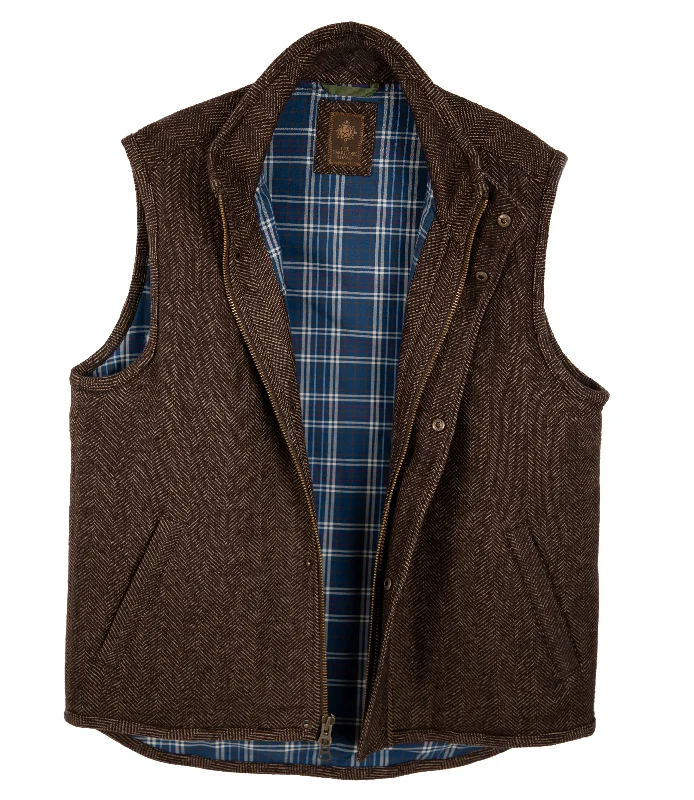 thick winter coats for women -Haberdasher Herringbone Sport Vest