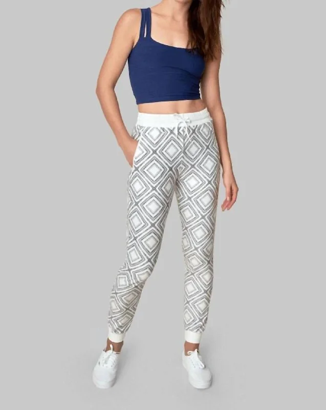 leather leggings for women -Lineage Jogger In White