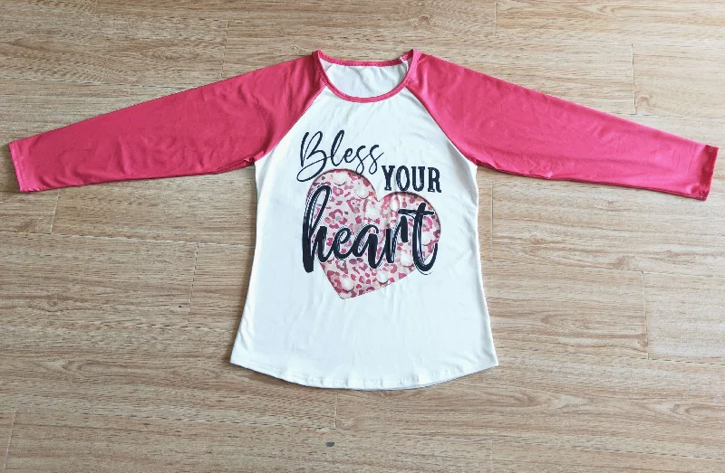 striped shirts for women -MOM ADULT bless your heart T-shirt