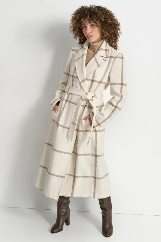 stylish outerwear for ladies -WOOL WRAP COAT