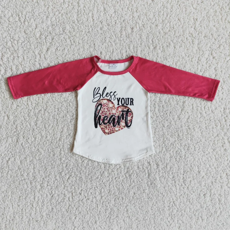 women's ruffle tops -Bless your heart MOM and me kids T-shirt-kids