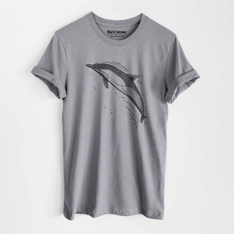 crop tops for women -Short-Beaked Common Dolphin - Delphinus delphis - Lightweight 100% Cotton Unisex Crewneck