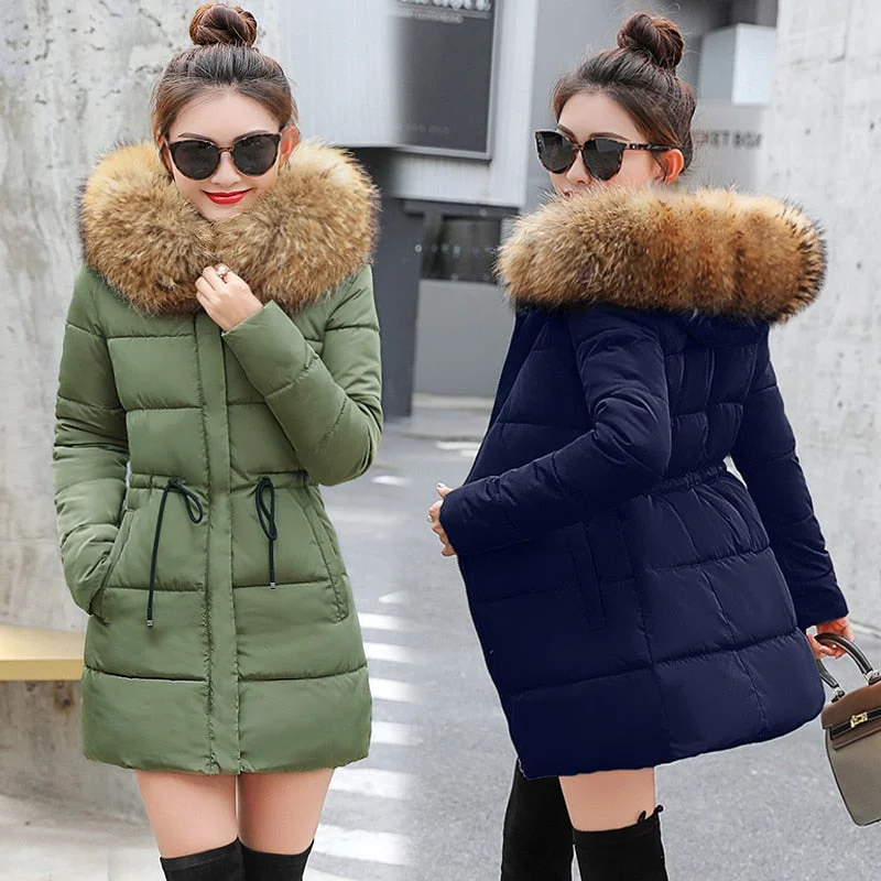 classic trench coats for women -Winter Jacket Women New 2018 Coats faux fur coat Female Parka black Thick Cotton Padded Lining Ladies manteau femme hiver