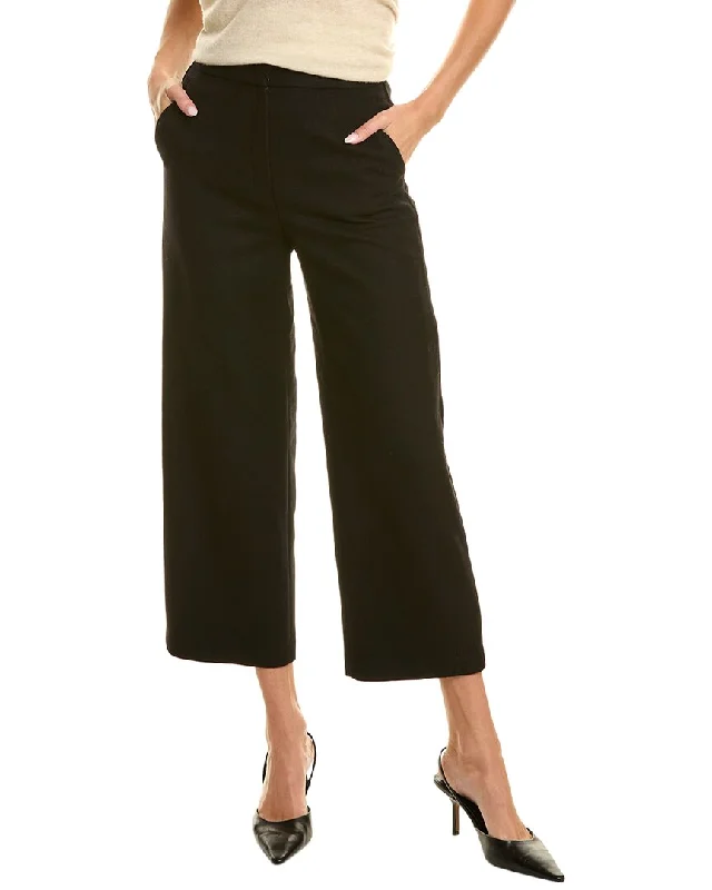 straight leg trousers for women -Theory Wool-Blend Pant