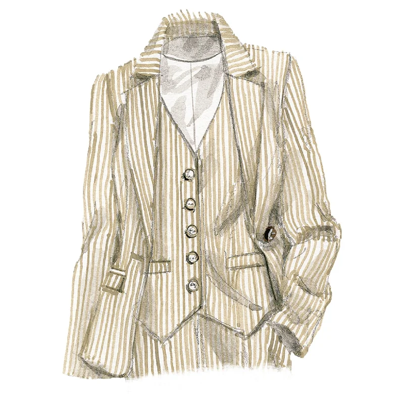 cropped jackets for women -Florentine Seersucker Blazer