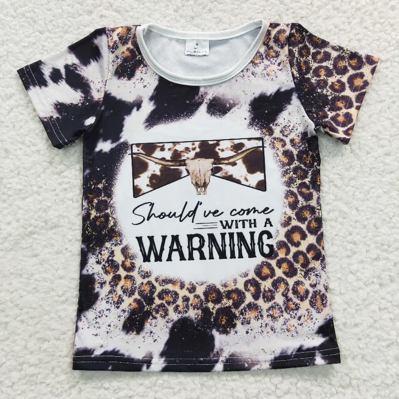 women's pleated tops -highland cow warning t-shirts GT0194