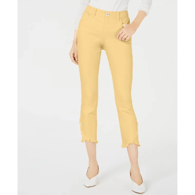 summer pants for women -INC International Concepts Women's Skinny Ankle Jeans Yellow Size 4