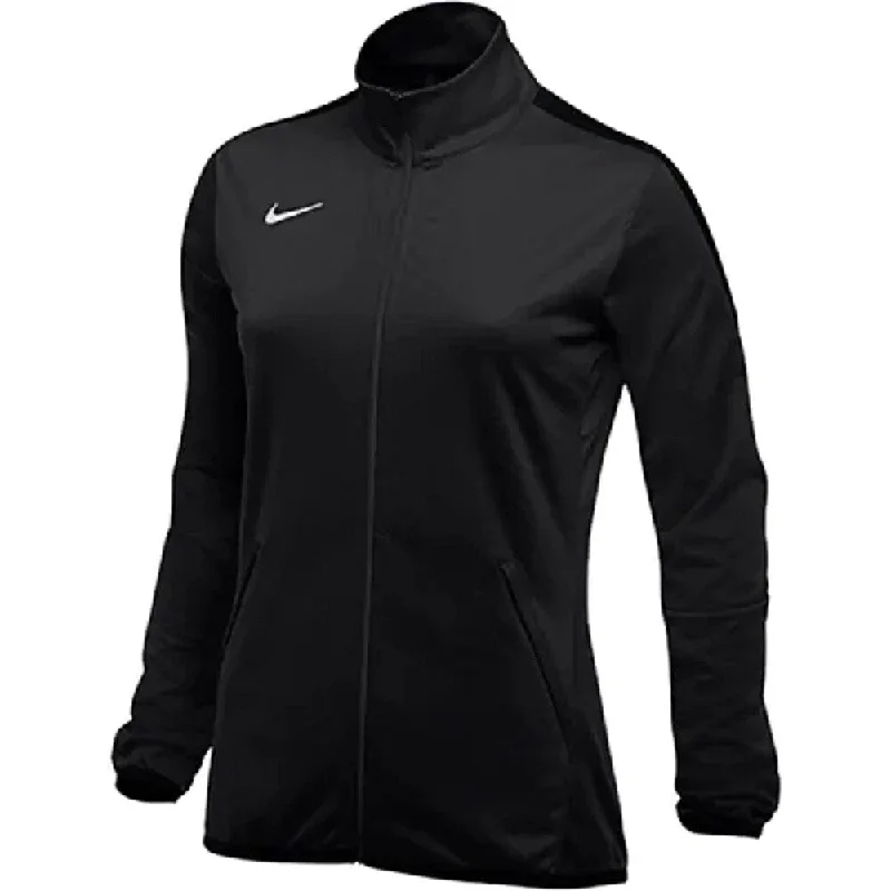 houndstooth coats for women -Nike Dry Women's Running Team Training Jacket Black Size Extra Large - XL