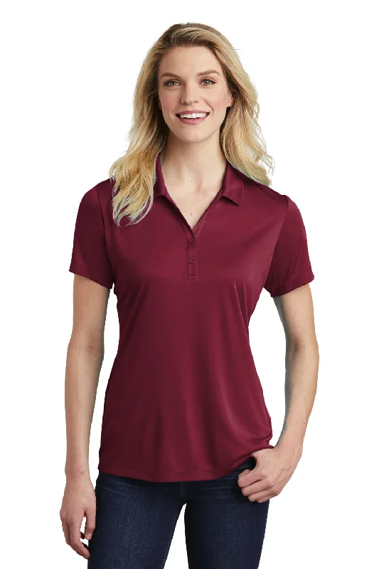 soft touch blouses for women -Sport-Tek Womens Competitor Moisture Wicking Short Sleeve Polo Shirt - Maroon