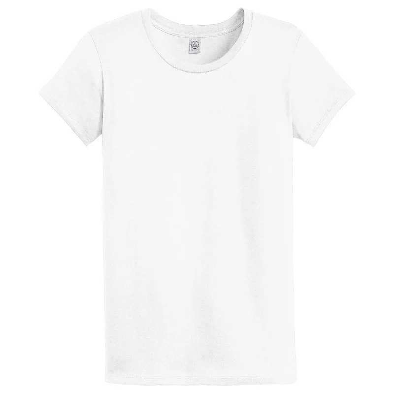 long tunic tops for leggings -Alternative Women's White Legacy Crew T-Shirt