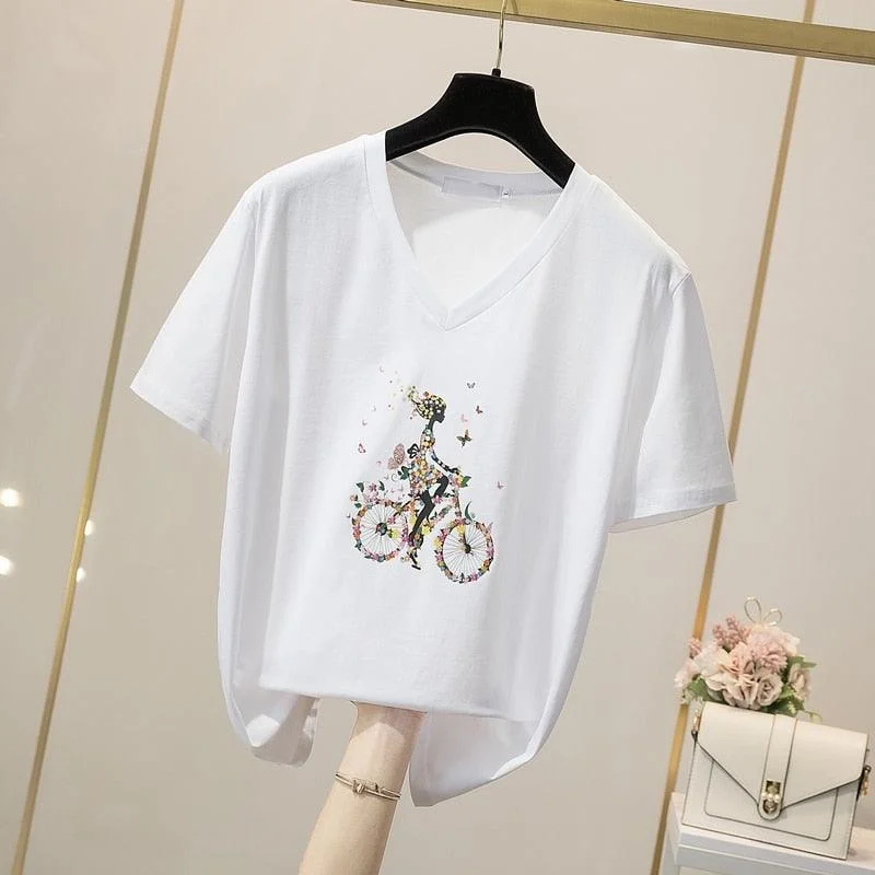 cold shoulder tops for women -Cycler-Print T-Shirts For Women