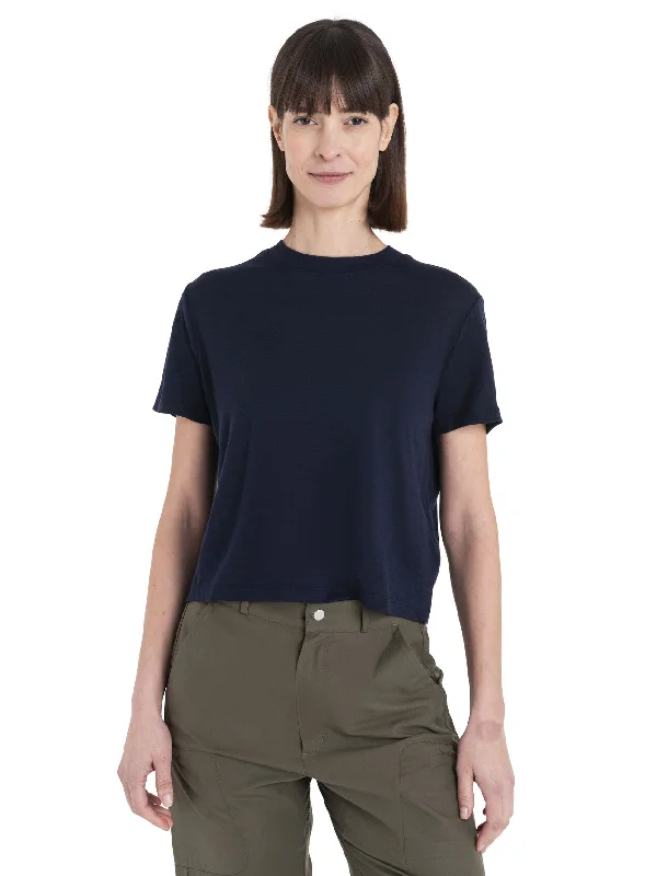 everyday tops for women -Merino 150 Tech Lite III Crop T-Shirt (Women's)