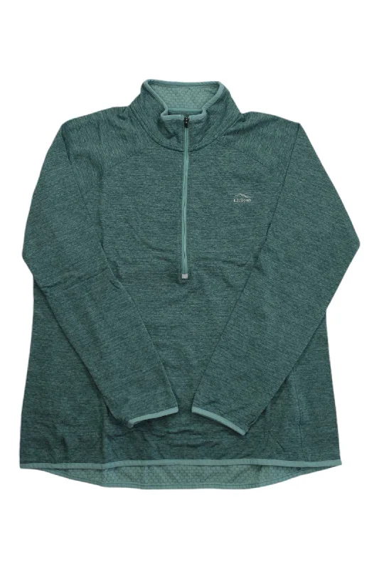 women's ribbed tops -L.L.Bean Women's Adventure Grid 1/4 Zip Pullover