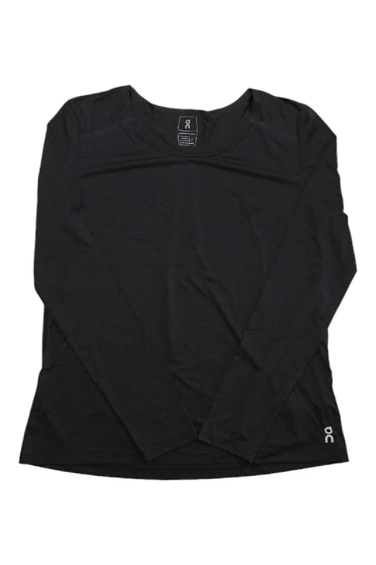 women's velvet tops -On Running Women's Performance Long Tee