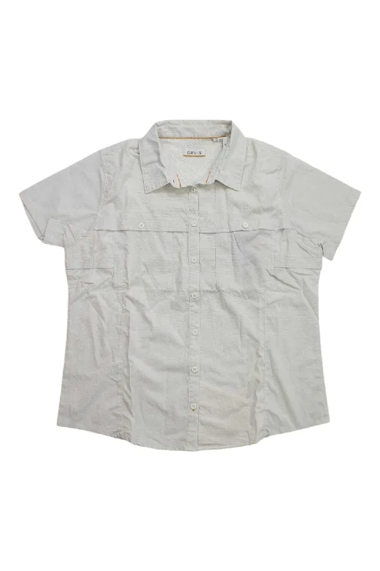 women's pleated tops -Orvis Women's Open Air Caster SS Shirt