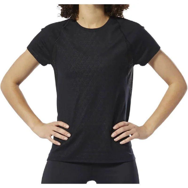 modest tops for women -Reebok Smartvent Short Sleeve Womens Training Top - Black