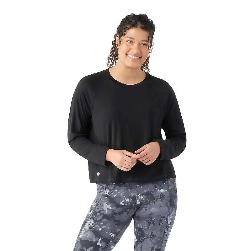 women's tunic tops -Smartwool Women's Active Crop LS Top