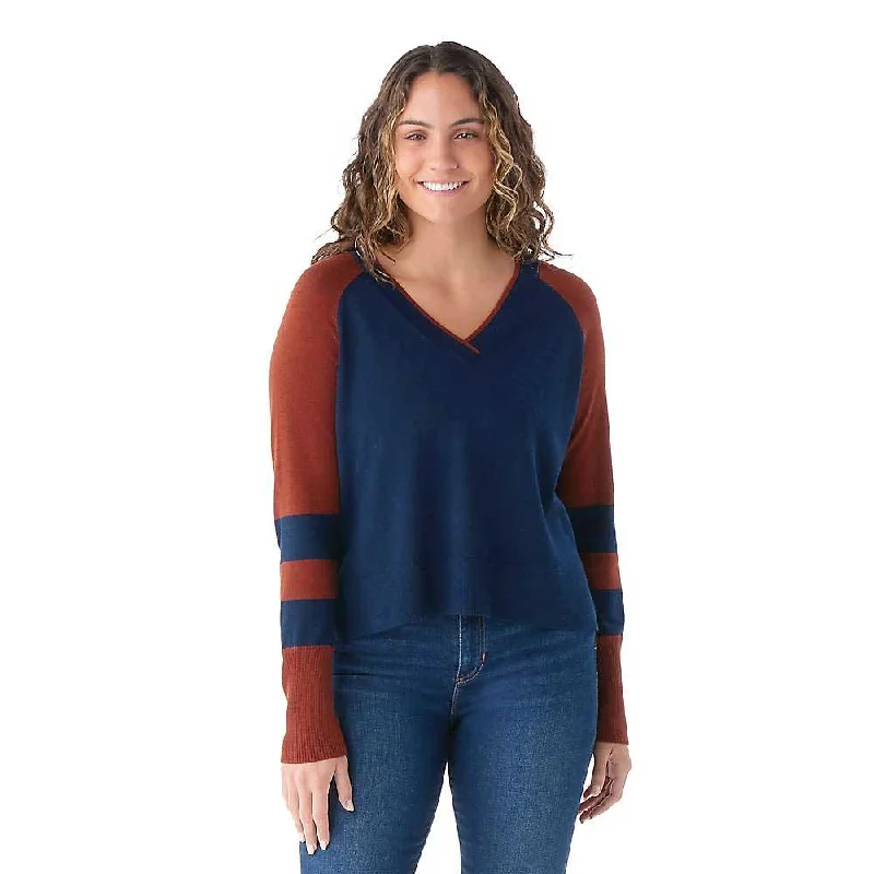 women's lace tops -Smartwool Women's Edgewood V-Neck Sweater