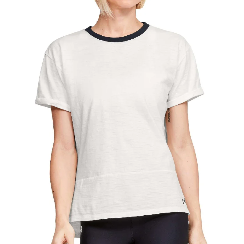 printed shirts for women -Under Armour Charged Cotton Short Sleeve Womens Training Top - White