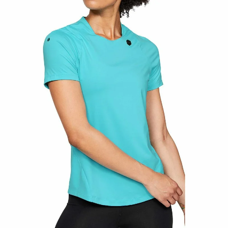 cozy women's tops -Under Armour Rush Short Sleeve Womens Training Top - Blue