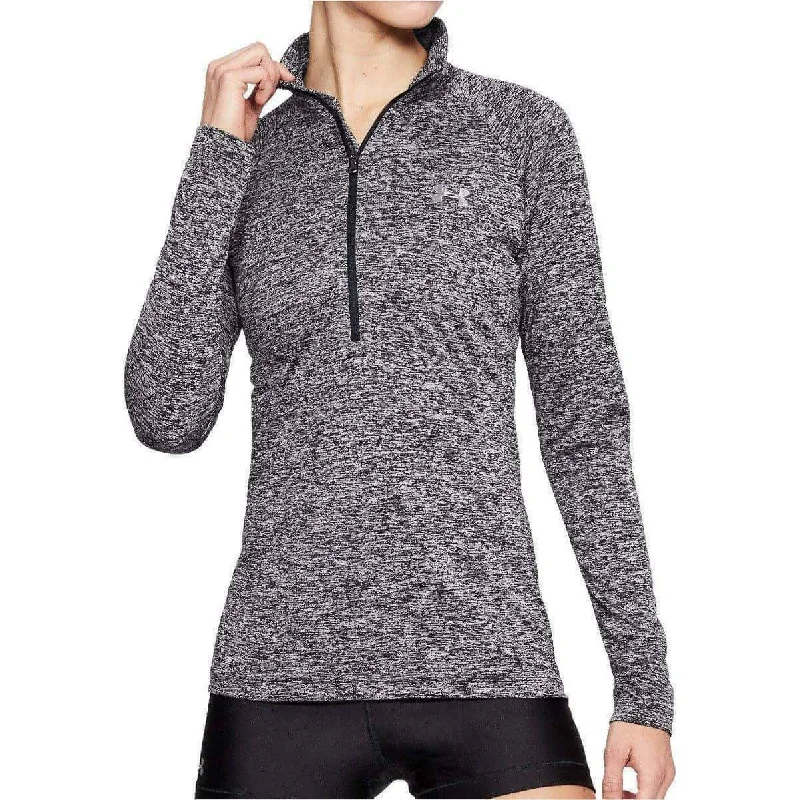 button-up shirts for women -Under Armour Tech Twist Half Zip Long Sleeve Womens Training Top - Grey