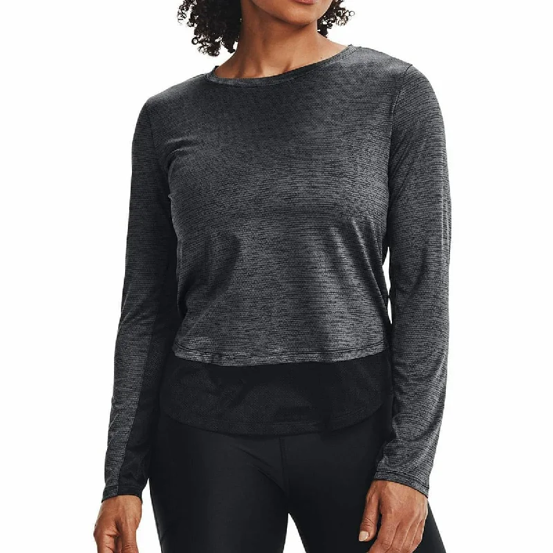 eco-friendly tops for women -Under Armour Tech Vent Long Sleeve Womens Training Top - Black