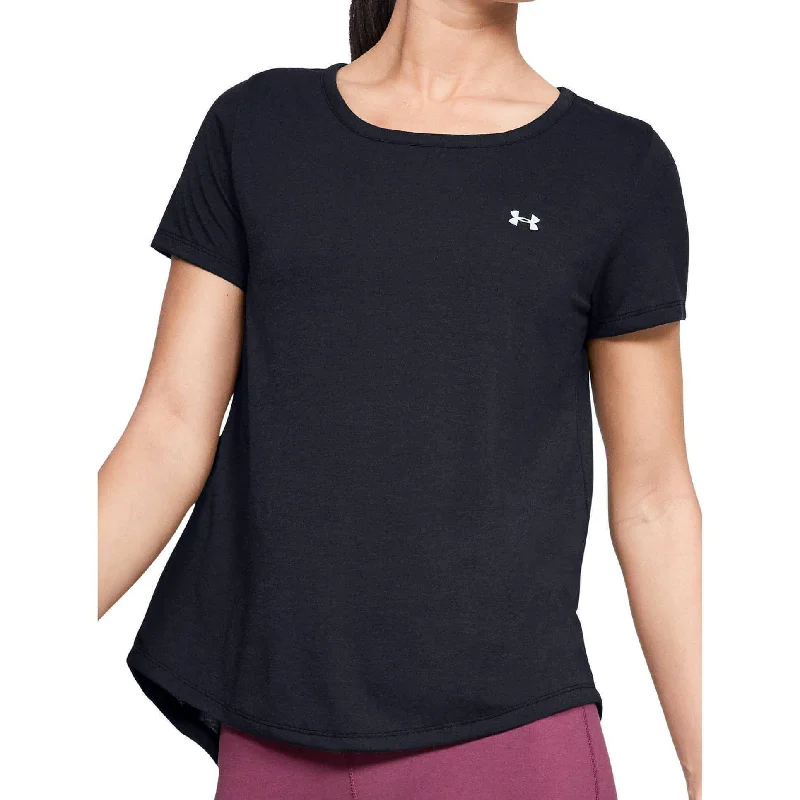 bell sleeve tops for women -Under Armour Whisperlight Short Sleeve Womens Training Top - Black