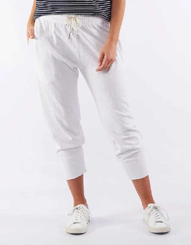 casual capri pants for women -3/4 Brunch Pants - White