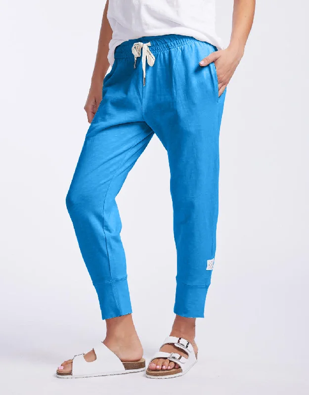 women's jogger pants -3/4 Brunch Pants - Ibiza Blue