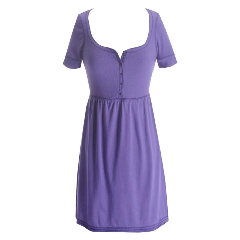 denim dresses for women -Aeropostale Womens Ribbed 3/4 Sleeve Sundress, Purple, Medium