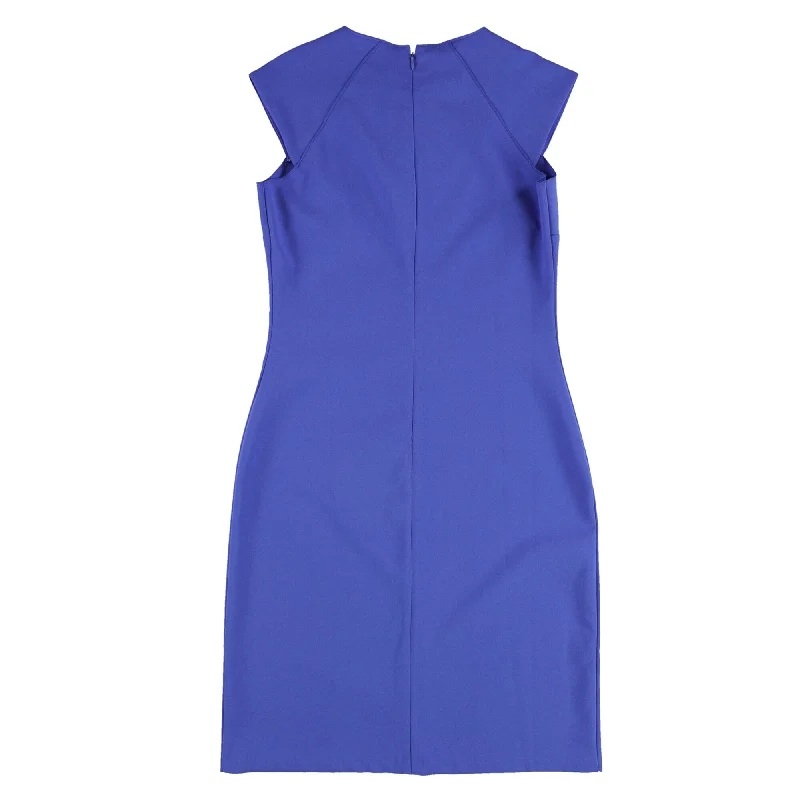 lace-up dresses for women -bar III Womens Split Sheath Dress, Blue, Medium