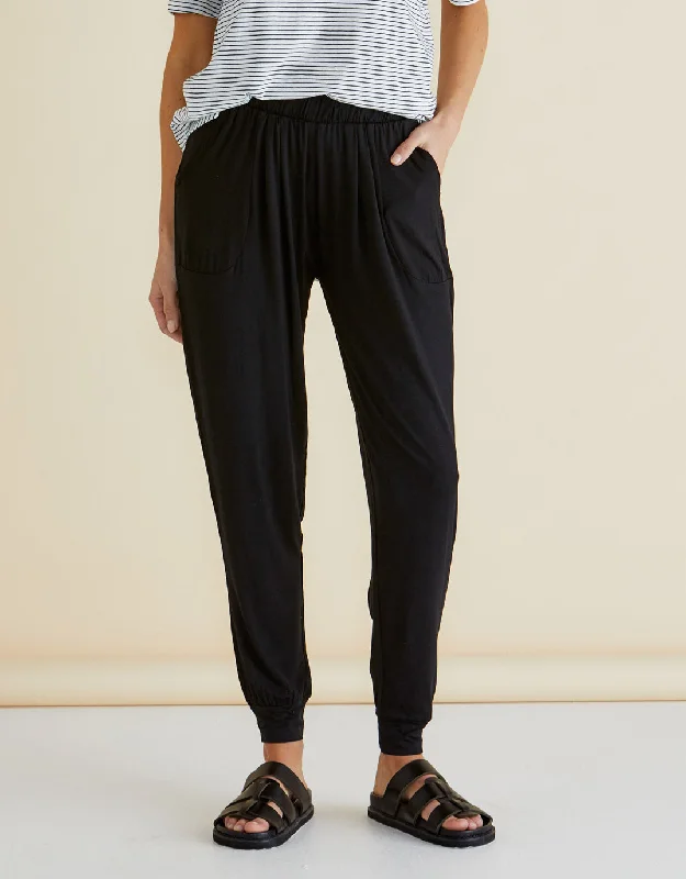 comfortable wide-leg pants -Paris Pants - Black