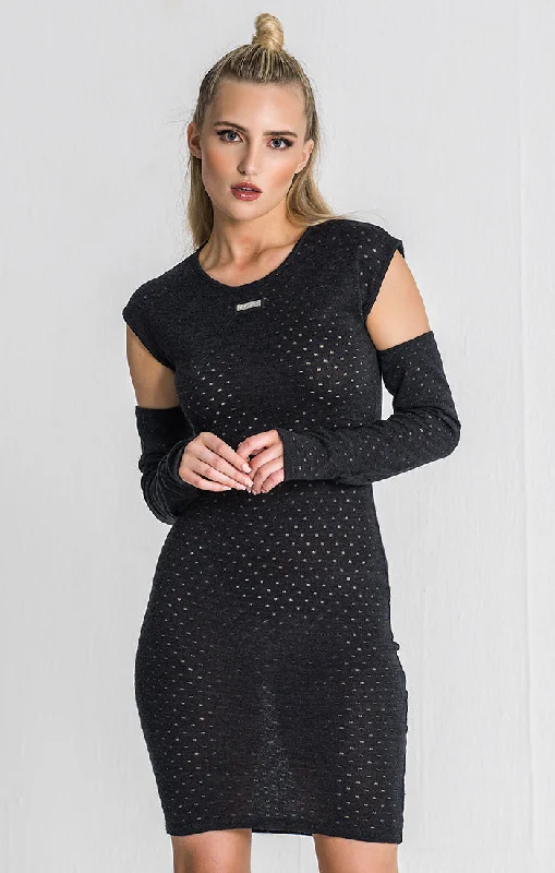 velvet dresses for women -Black Night Dress