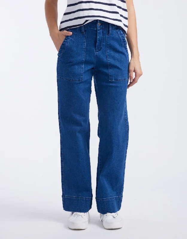 wide leg jeans for women -Celeste Wide Leg Jeans  - Midwest Blue