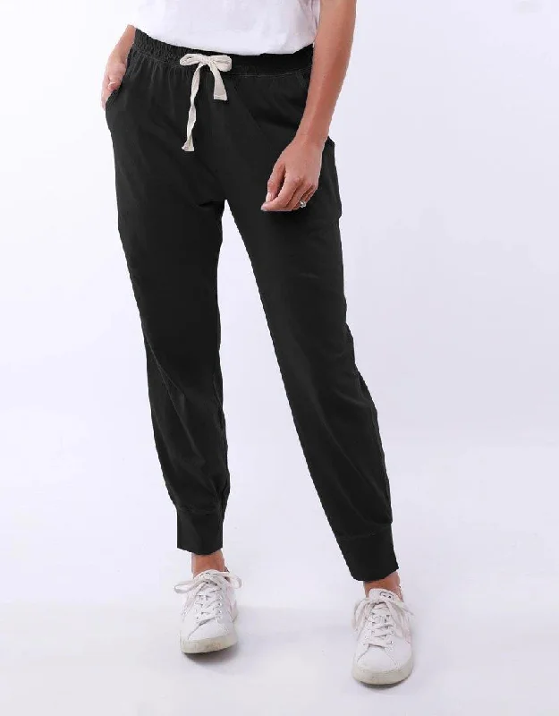 urban style pants for women -Wash Out Lounge Pants - Washed Black