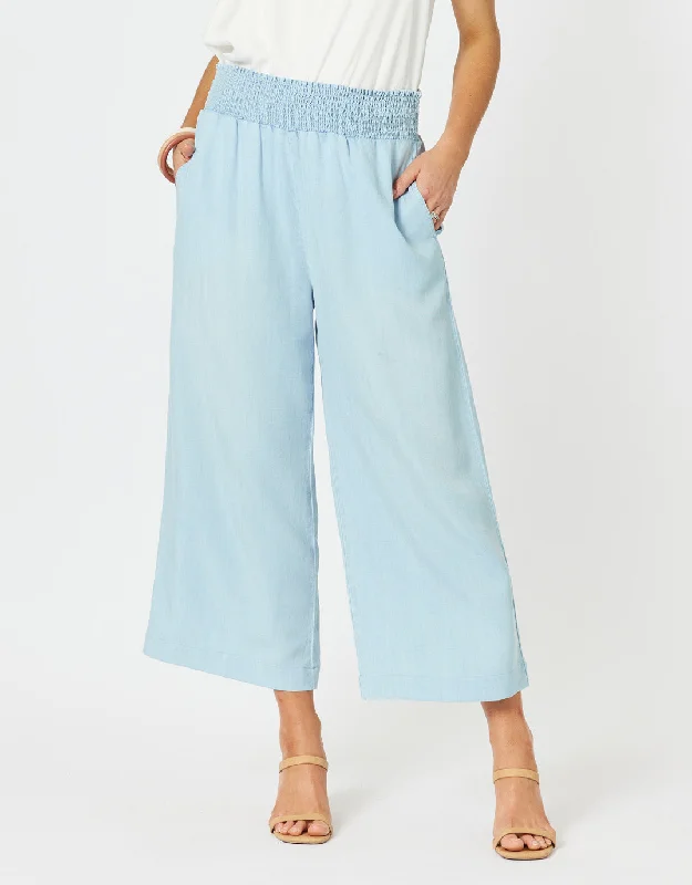 women's relaxed fit pants -Harlow Pant - Blue