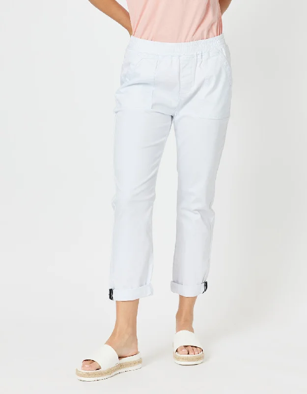 women's formal trousers -Isabella Cotton Pant - White