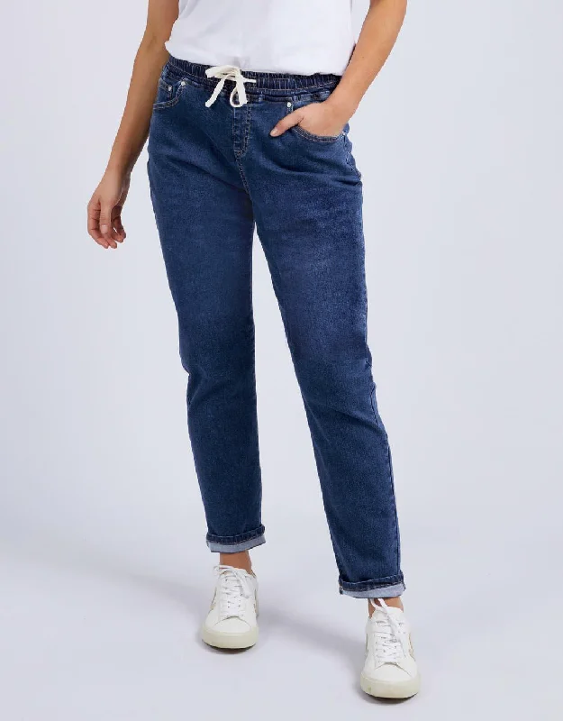 stylish joggers for women -Juliette Jogger Jean - Vintage Blue