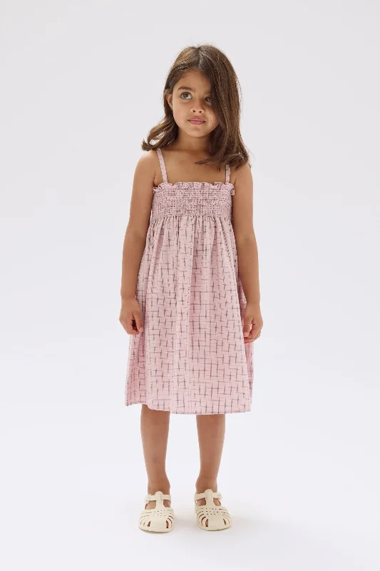 women's lace dresses -Kids Emile Check Dress