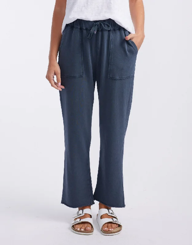 soft touch pants for women -Raw Edge Lounge Pant - Washed Navy