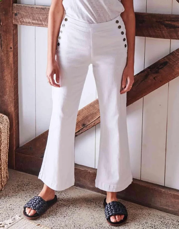 soft lounge pants for women -Sailor Freya Jean - Snow White