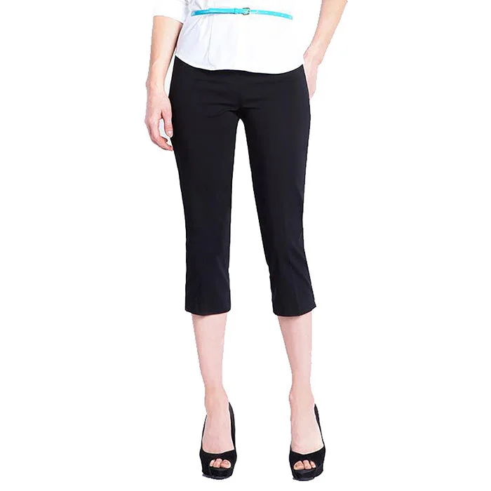 wide leg jeans for women -SlimSation 21-Inch Capri  Pants - Black